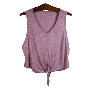 Lululemon Knot Gonna Fly Tank Heathered Figue Pink Athletic Gym Yoga Size 8 Top
